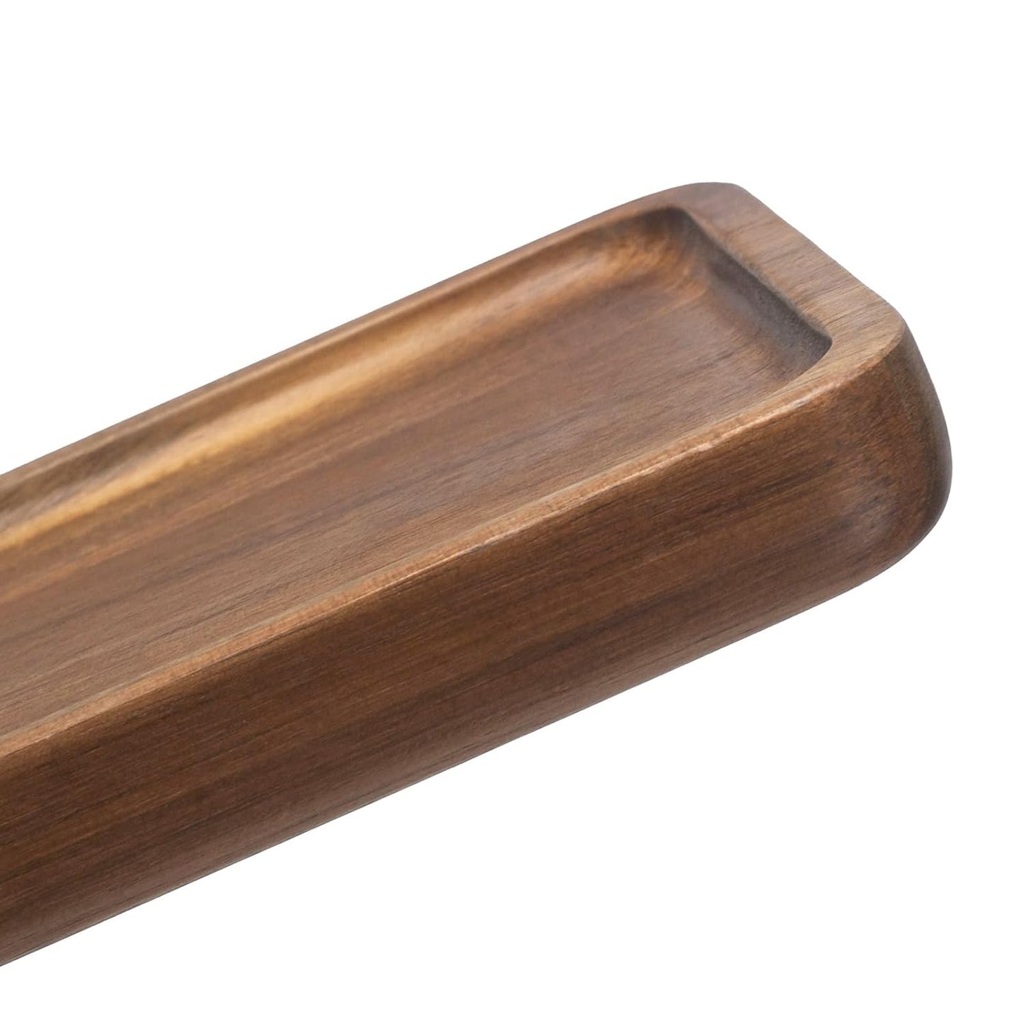 Wooden Rectangular Serving Platter, Sheesham Wood Rectangle Small & Cute Multipurpose Tray for Home and Kitchen Use, Nesting Tray for Breakfast, Snacks, Coffee Table, 1 Pc, 6.5 Inch
