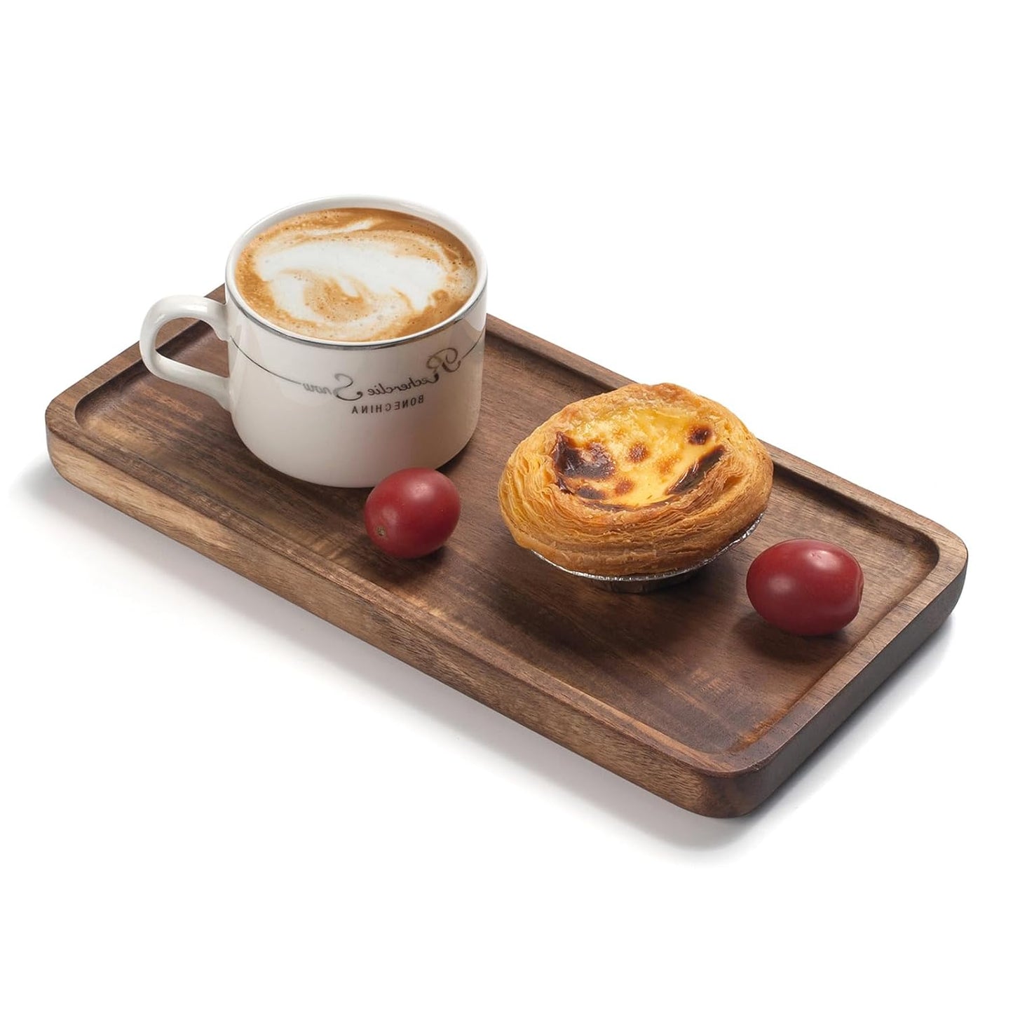 Wooden Serving Platter/Tray for Restaurant, Handmade Multipurpose Coffee, Tea, Snacks, Breakfast, Food Platter, Modern Fatti Design Tray, Rectangular Platter for Home & Kitchen, 10X5 Inch, 1 Pcs