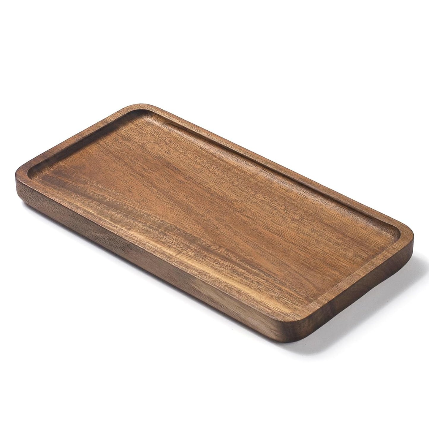 Wooden Serving Platter/Tray for Restaurant, Handmade Multipurpose Coffee, Tea, Snacks, Breakfast, Food Platter, Modern Fatti Design Tray, Rectangular Platter for Home & Kitchen, 10X5 Inch, 1 Pcs