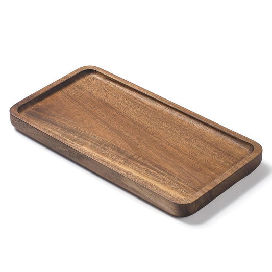 Wooden Serving Platter/Tray for Restaurant, Handmade Multipurpose Coffee, Tea, Snacks, Breakfast, Food Platter, Modern Fatti Design Tray, Rectangular Platter for Home & Kitchen, 10X5 Inch, 1 Pcs