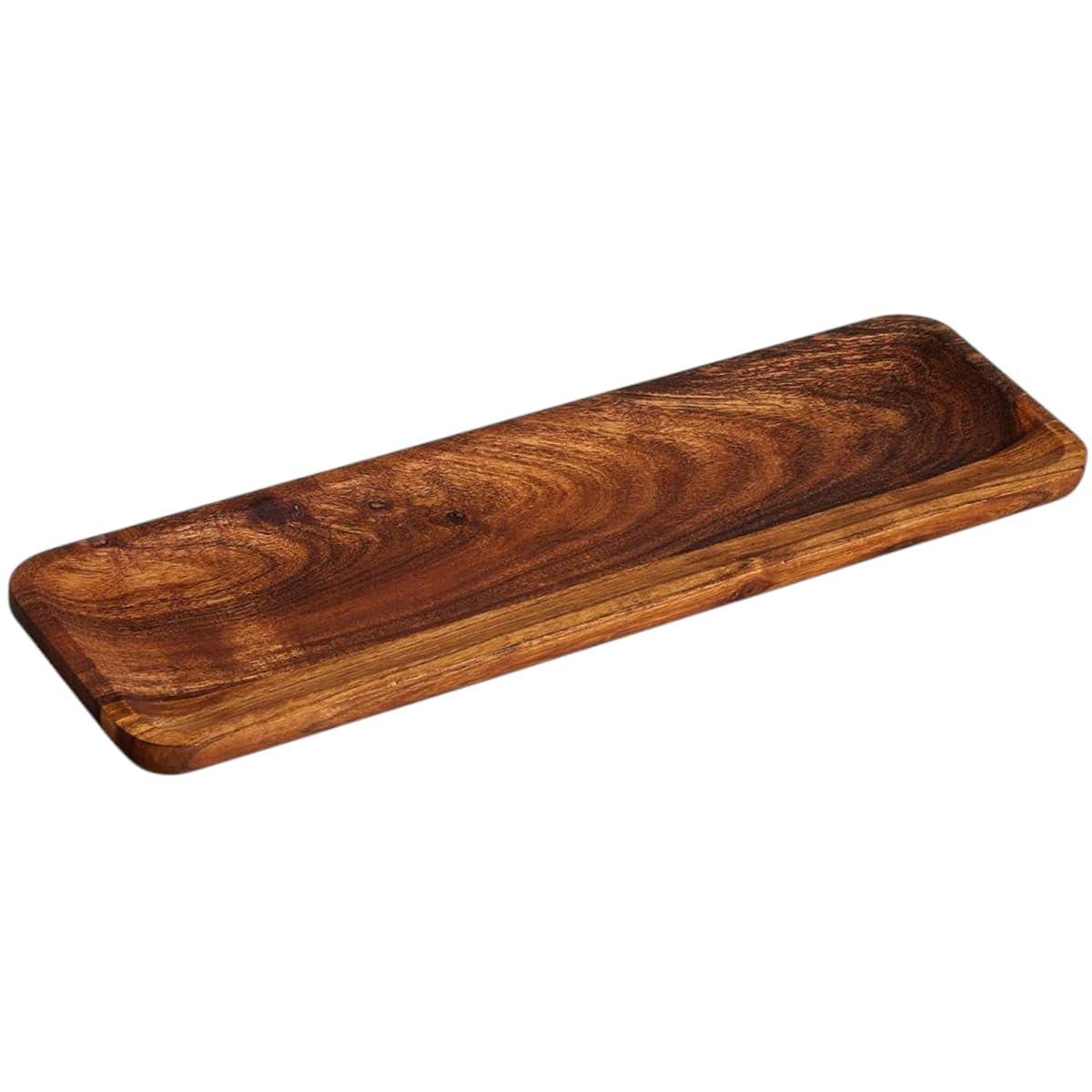 Wooden Serving Tray/Platter, Wood Rectangle Decorative Tray for Home, Kitchen and Restaurant Use, Snacks & Dishes Multipurpose Tray for Breakfast, Coffee Table, 1 Pc, 12 Inch