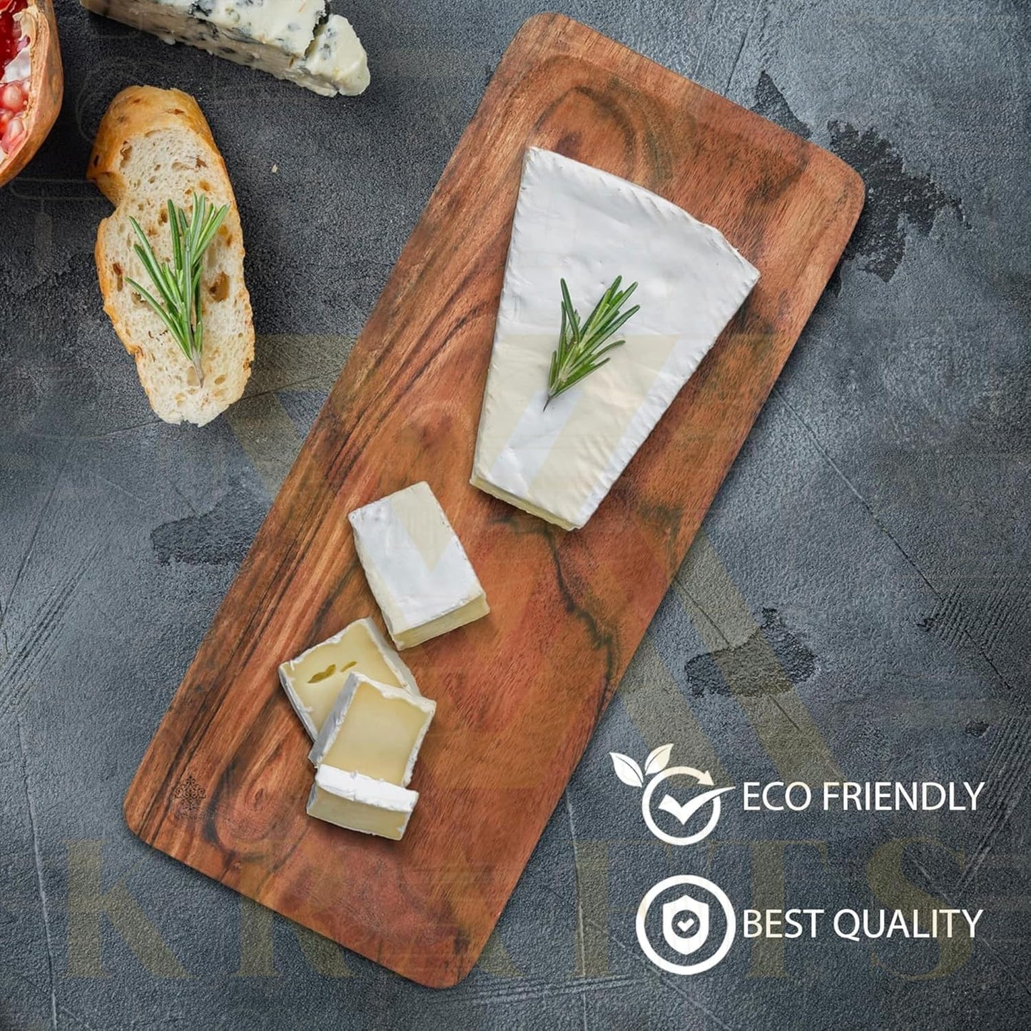 Wooden Serving Tray/Platter, Wood Rectangle Decorative Tray for Home, Kitchen and Restaurant Use, Snacks & Dishes Multipurpose Tray for Breakfast, Coffee Table, 1 Pc, 12 Inch