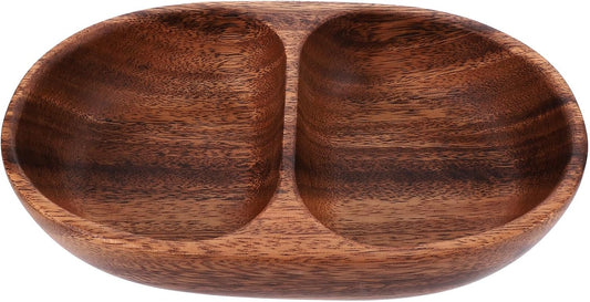 Wooden 2 part Serving Platter, Sheesham Wood Rectangle Small & Cute Multipurpose Tray for Home and Kitchen Use, Nesting Tray for Breakfast, Snacks, Coffee Table, 1 Pc