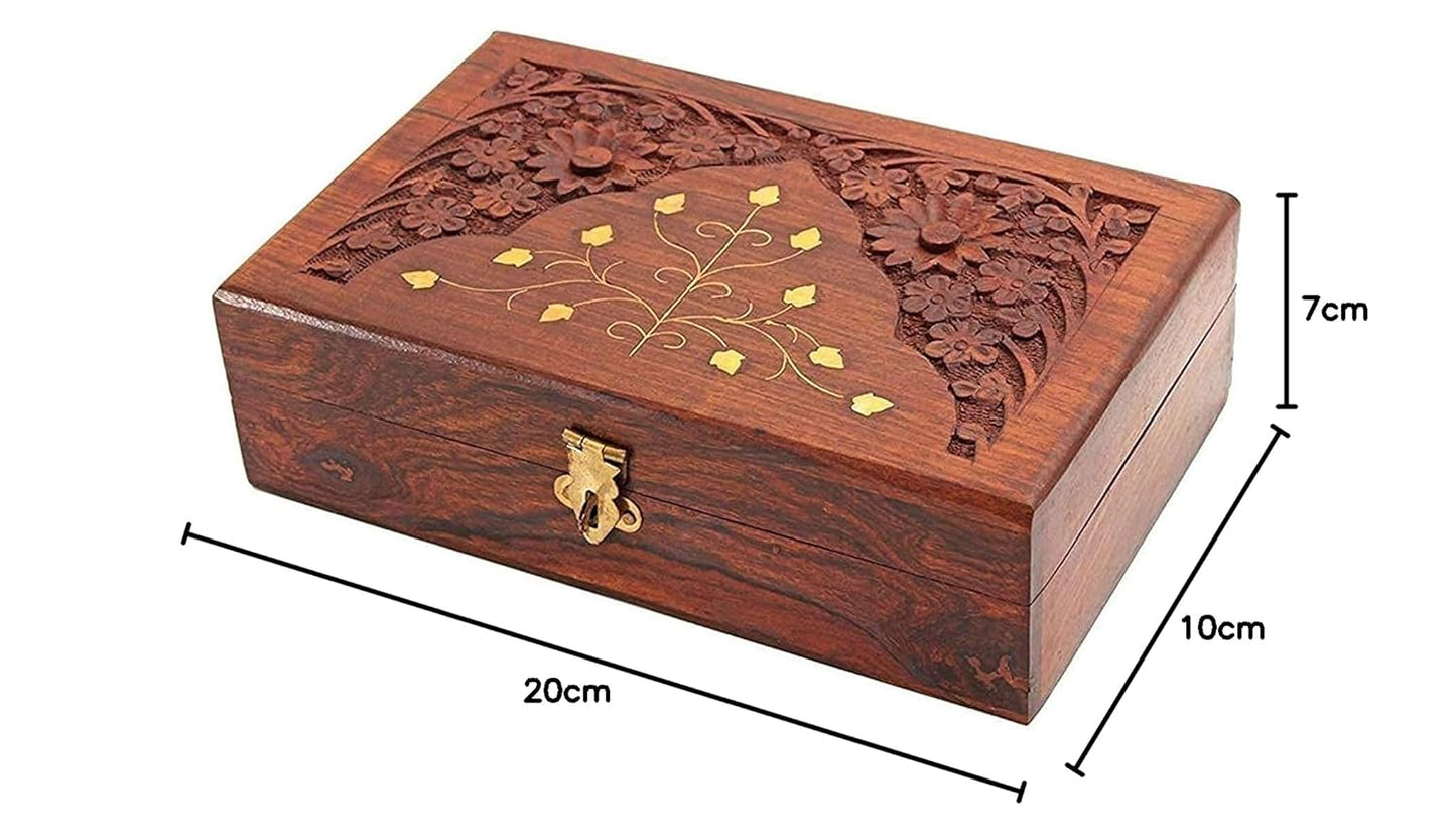 Wooden Jewelry Box Makeup and Organizer Women Ring Storage // Earring Bracelet Organizer//Multipurpose Usage