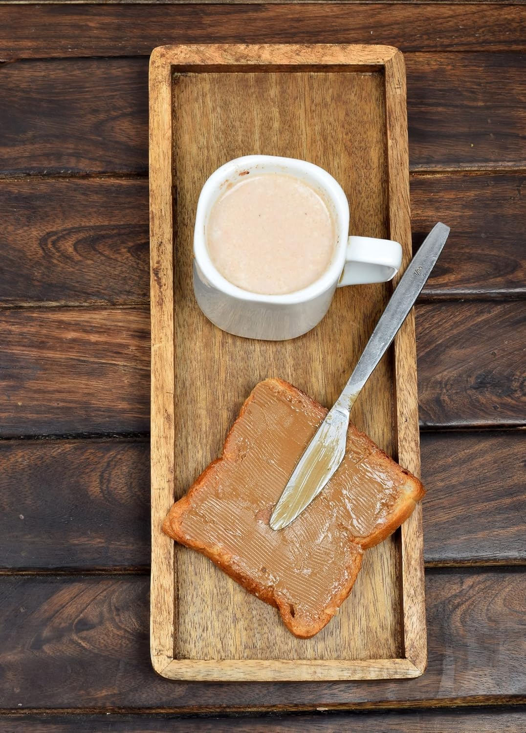Wooden Serving Platter, Handmade Multipurpose Trays Coffee, Tea, Snacks, Breakfast, Food, Modern Rect Design Tray, Rectangular Plate for Home & Kitchen, 12X5 Inch, 3 Pcs